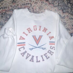 White Crew Neck Sweater with Logo